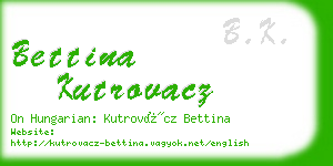 bettina kutrovacz business card